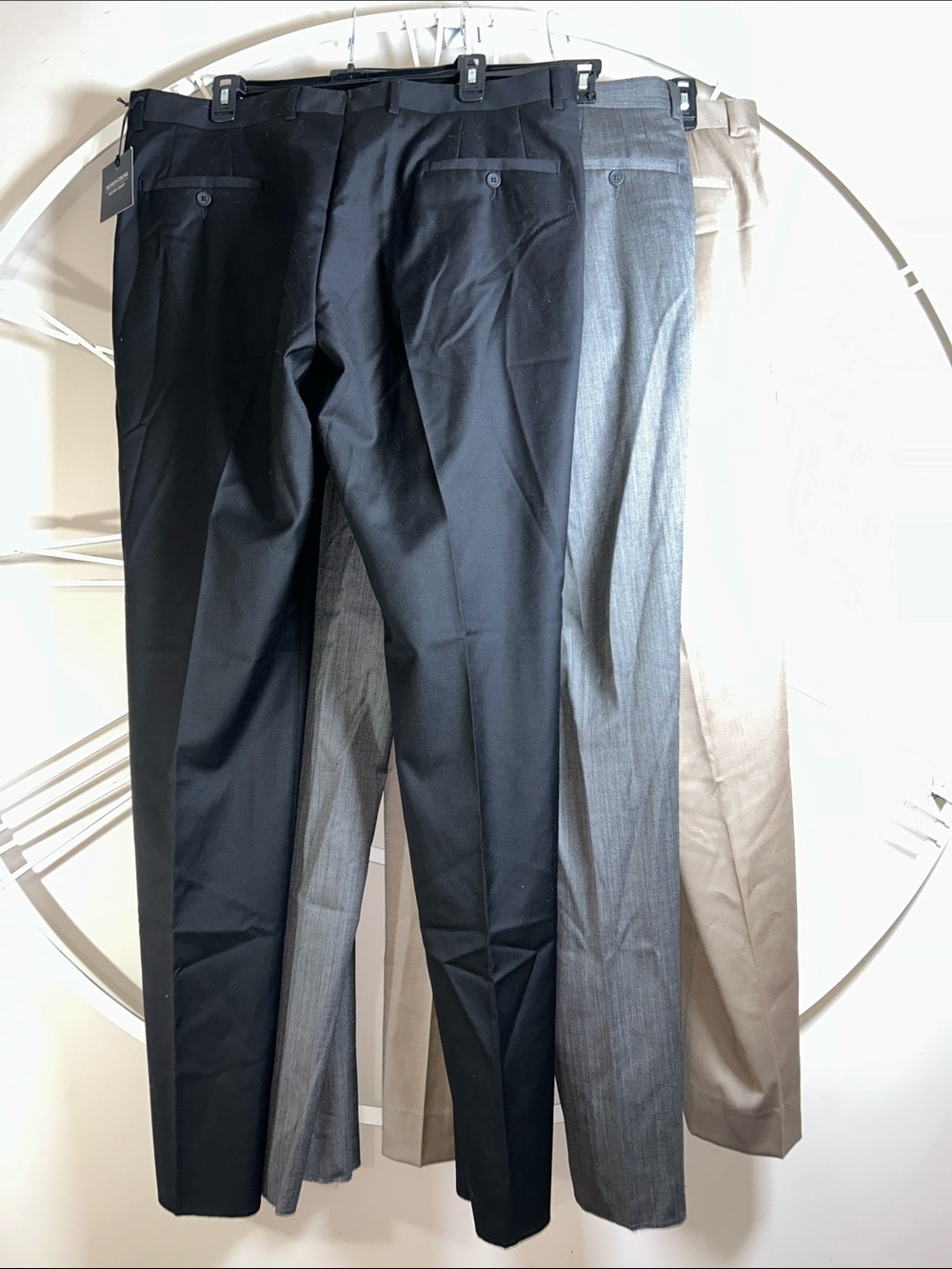 NWT 3x Nordstrom Men's Dress Pants Trio - 2x size 38 Black, Gray & Tan 38x34 - Picture 10 of 16